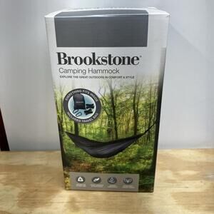 NEW Brookstone Camping Hammock w/ Travel Bag LIGHTWEIGHT Portable Nylon Outdoors